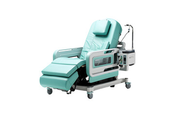 Electric Hospital Bed isolated on transparent background.