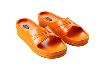 Eva Slippers isolated on transparent background.