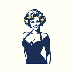 simple stencil silhouette pinup girl hot