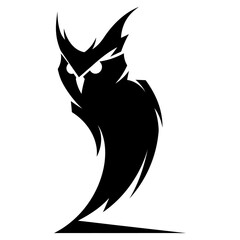 black illustration animal logo