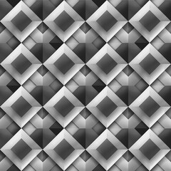 Fototapeta premium Seamless pattern with alternating squares and grayscale gradients. Geometric abstraction with an elegant and minimalist aesthetic.