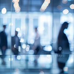 Fototapeta premium Blurred Office Scene with Professionals.