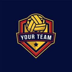 Obraz premium takraw logo badge template