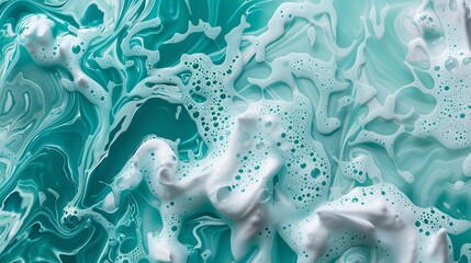 abstract ocean waves in vibrant aqua and teal hues with frothy white crests coastal graphic design resource