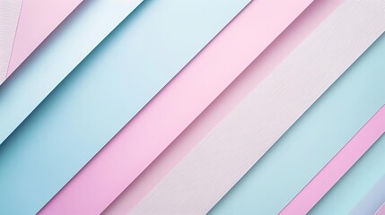 Fototapeta premium abstract pastel color paper texture background with geometric shapes in light blue pink and white