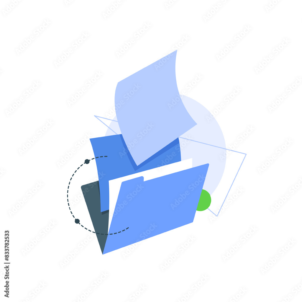 Wall mural open folder icon. folder with documents,empty folder,flat design icon vector illustration