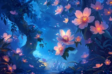 Fototapeta premium A tranquil and soothing environment with floral arrangements