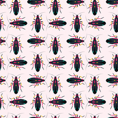 Firebugs Seamless Vector Pattern Design