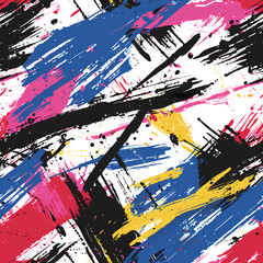  Abstract Paint Splatter Pattern, Bold Colors, Dynamic Design, Background