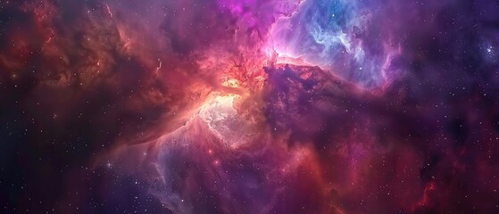 Fototapeta premium cosmic canvas a dance of color and light paints the universe with strokes of pink purple and blue