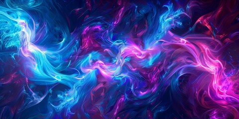 Abstract Swirling Colors: Vibrant Blue and Purple Electric Background