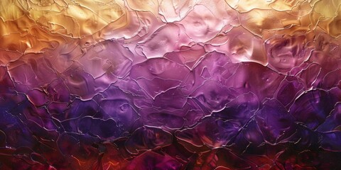 Abstract Purple and Gold Gradient Texture Painting