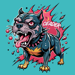 angry dog vector illustration
