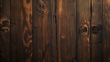 Obraz premium Wooden wall background with dark wood texture.