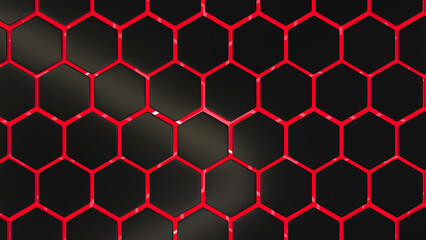 Black hexagon with red light background wallpaper for laptops and PC's