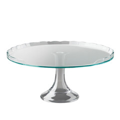 Glass cake stand on Isolated transparent background png. generated with AI