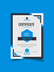 Minimal Professional Certificate Template | Certificate of Appreciation Template Design | Editable Organized Layered Layout