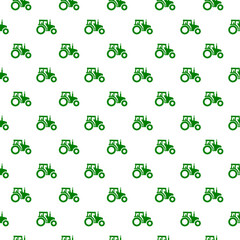 Tractor icon isolated seamless pattern on white background