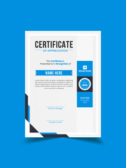 Certificate Template for Best Award I Modern certificate Design with Award Badge | Fully Editable Print Ready Template