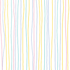 Vector hand drawn cute striped pattern. Doodle Plaid geometrical simple texture. uneven sloppy lines. Abstract cute delicate pattern ideal for fabric, textile, wallpaper.