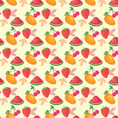 Fruity Seamless Vector Pattern Design