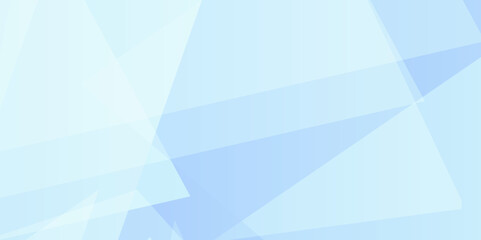 Abstract geometric smooth triangle shape with soft blue background, template and banner design. Vector illustration.