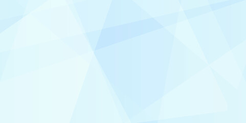 Fototapeta premium Abstract geometric smooth triangle shape with soft blue background, template and banner design. Vector illustration.