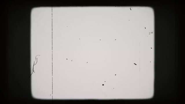 Dust Scratches. Dirt Vintage 8mm Film Frame Overlay. Video Effect.