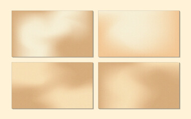 Collection of abstract orange gradient backgrounds with rough textures