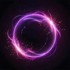 Obraz premium Purple Spiral wave with circle fire