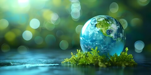 Global initiatives to combat climate change and promote sustainability. Concept Climate Action, Sustainable Development, Green Energy, Environmental Conservation, Global Partnerships