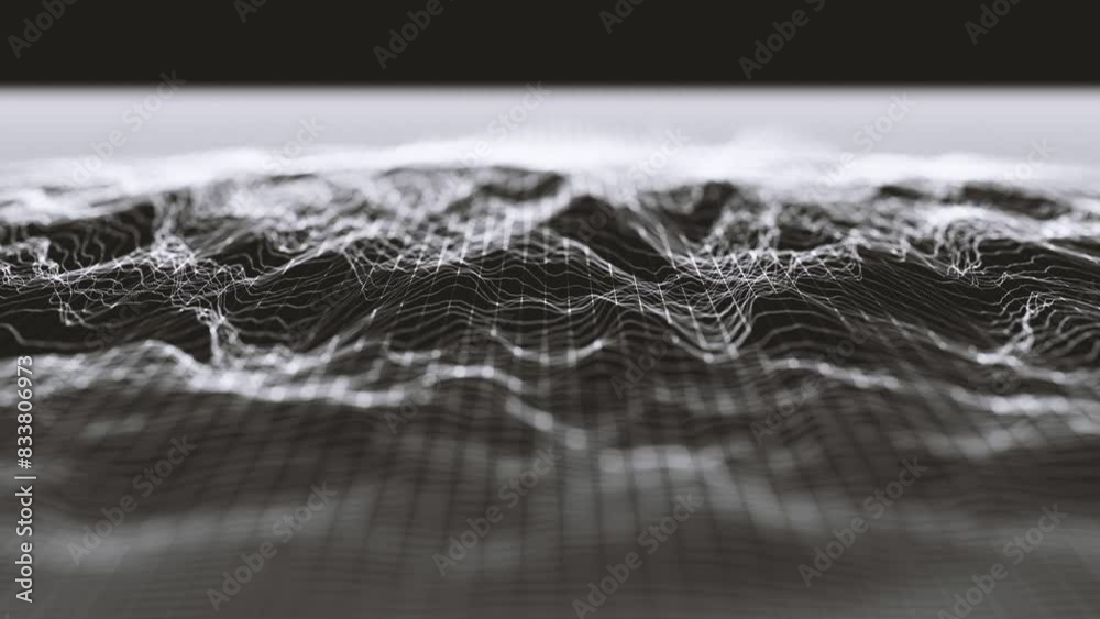 Poster abstract grid with turbulence map background/ animation of an abstract background of grid with fract
