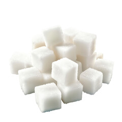 Sugar cubes ,isolated on white background or transparent backgorund, png, die-cut