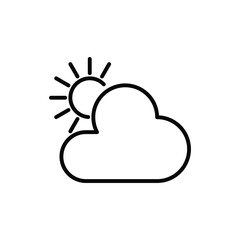 sun cloud icon vector design on white background