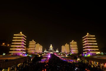 Fo Guang Shan Buddha Museum held a light and sound show during the Lantern Festival holiday in Taiwan. 