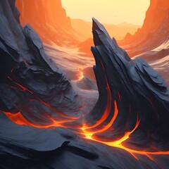  stunning abstract image reminiscent of geological formations,