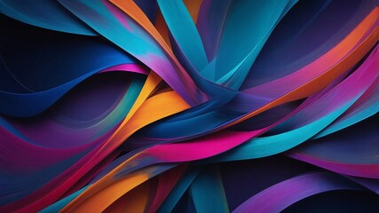 Vibrant Colorful Creative Abstract Digital Art Design of Blue, Purple, and Orange. Background Wallpaper Pattern. Generative AI
