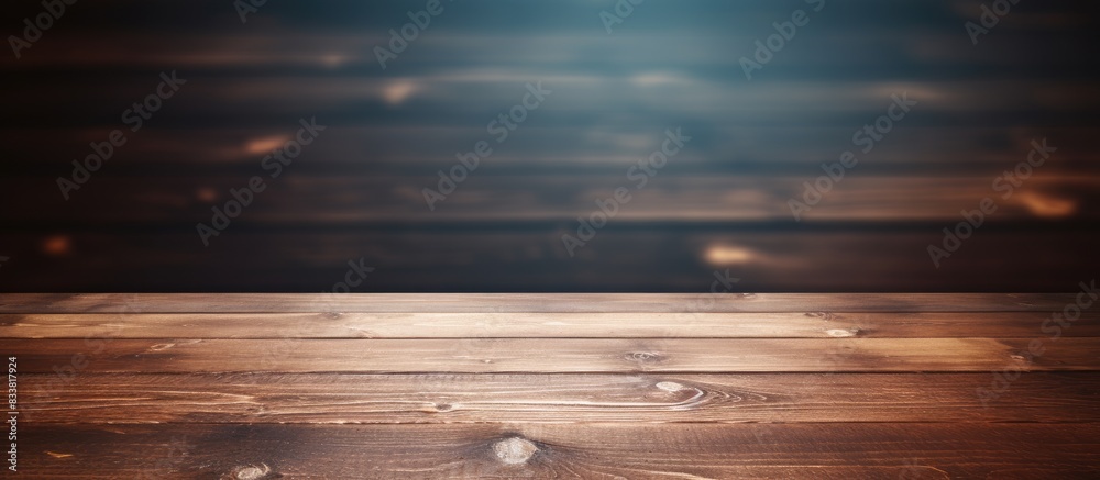 Poster Wooden table with empty copy space image for abstract background.