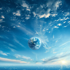 A mesmerizing image captures the celestial dance between Earth and its faithful companion, the Moon. 