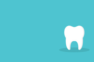 Vector tooth icon. Oral medicine, stomatology, dental medicine concepts. White tooth. Modern flat design graphic element. Vector illustration