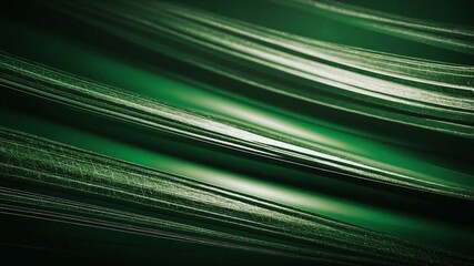 Abstract Green Stripes with Light and Shadow Effects in Modern Digital Art for Background Wallpaper Illustration. Generative AI