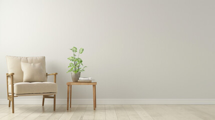 Modern vintage interior of living room
