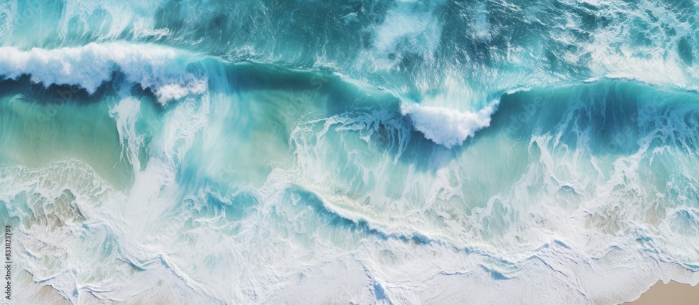 Poster aerial view of the sea with copy space image.