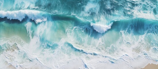 Aerial view of the sea with copy space image.