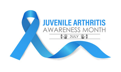 Vector illustration Juvenile Arthritis awareness month is observed every year in July. The important symptoms of the diseases joint swelling and pain. Banner poster, flyer and background design.