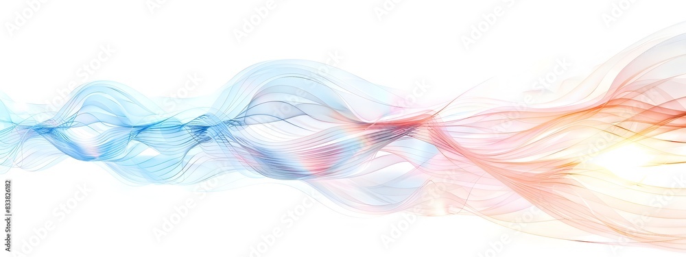 Poster mesmerizing light wave diffraction abstract digital fluid motion patterns and waves