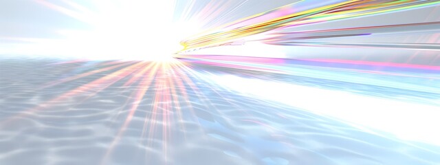 Fototapeta premium Light Wave Refracted by Prism Producing Colorful Spectrum