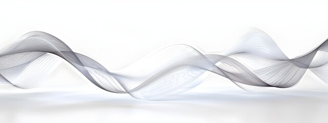 Continuous Light Wave Mesmerizing 3D Render of Fluid Abstract Shapes