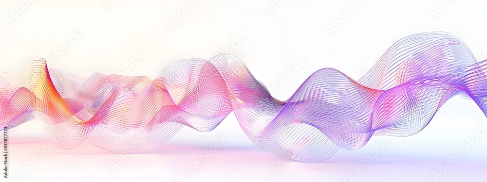 Poster light wave with phase shift captivating 3d rendered abstract wavy background