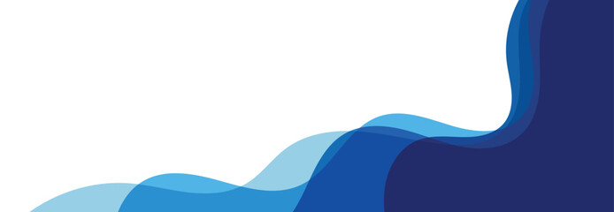 Abstract transparent blue wave presentation background